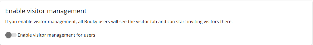 Enable visitor management