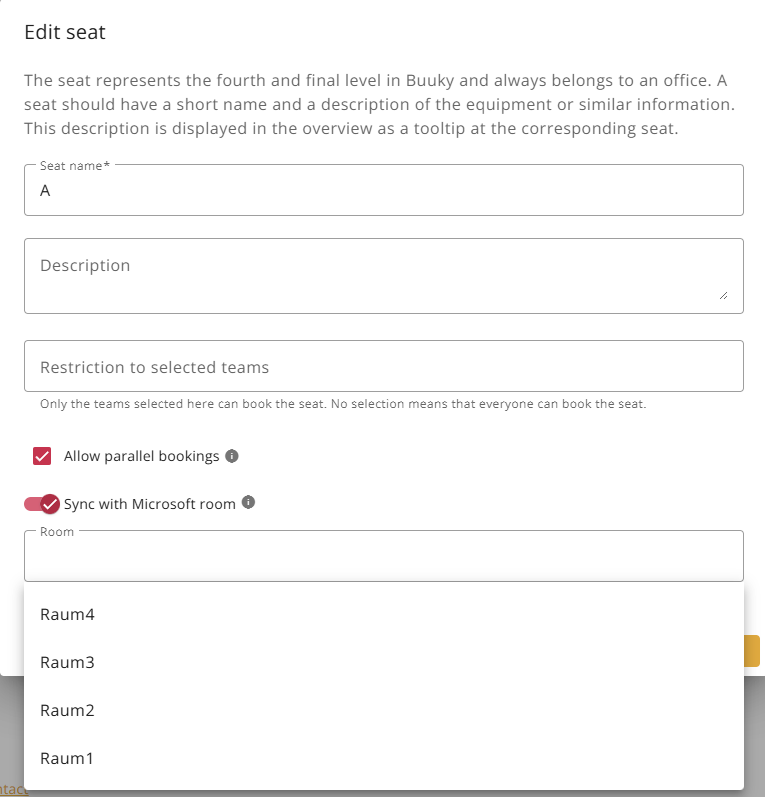 Microsoft-Rooms list