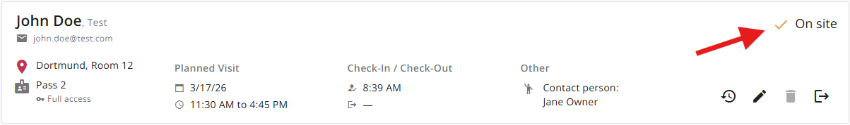 Example Status badge