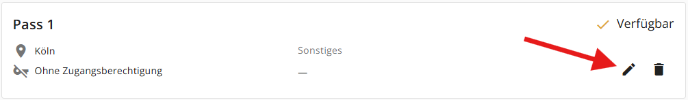 Besuchsausweis Bearbeiten Icon