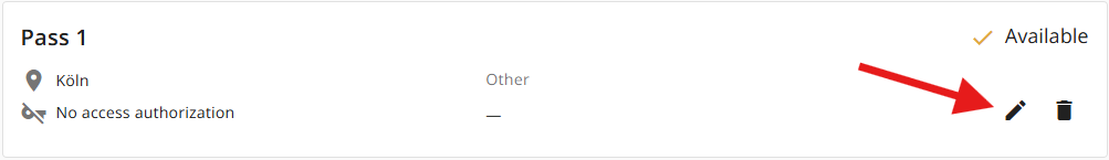 Visitor Pass Edit Icon