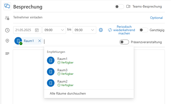 Outlook-Termin anlegen