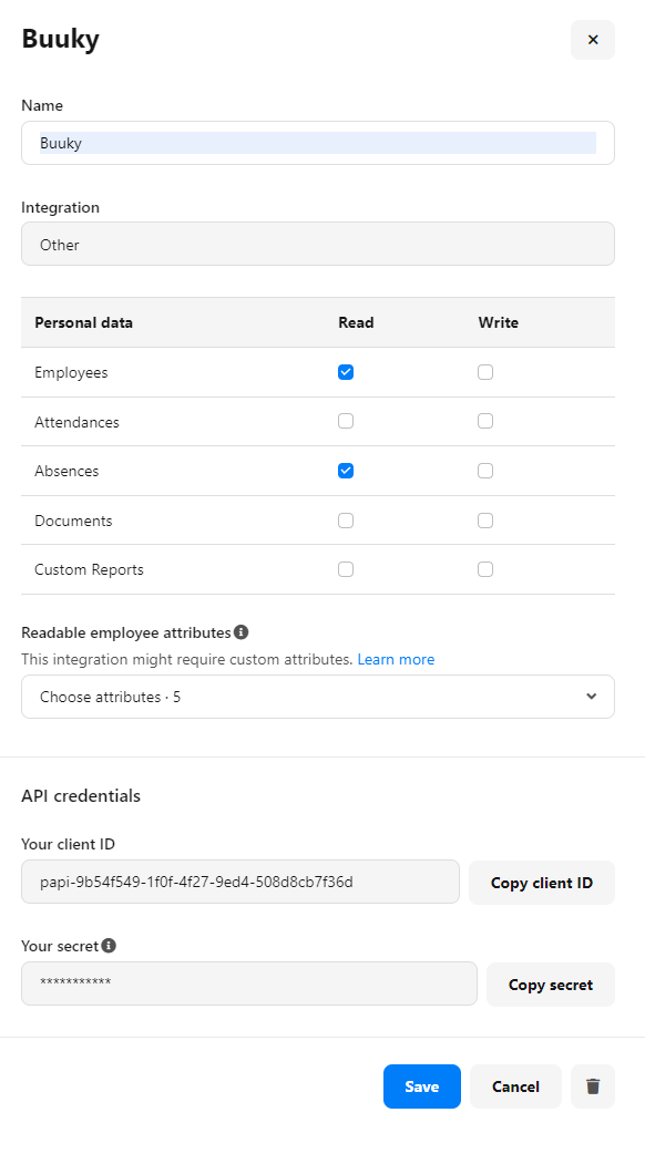 Configure access