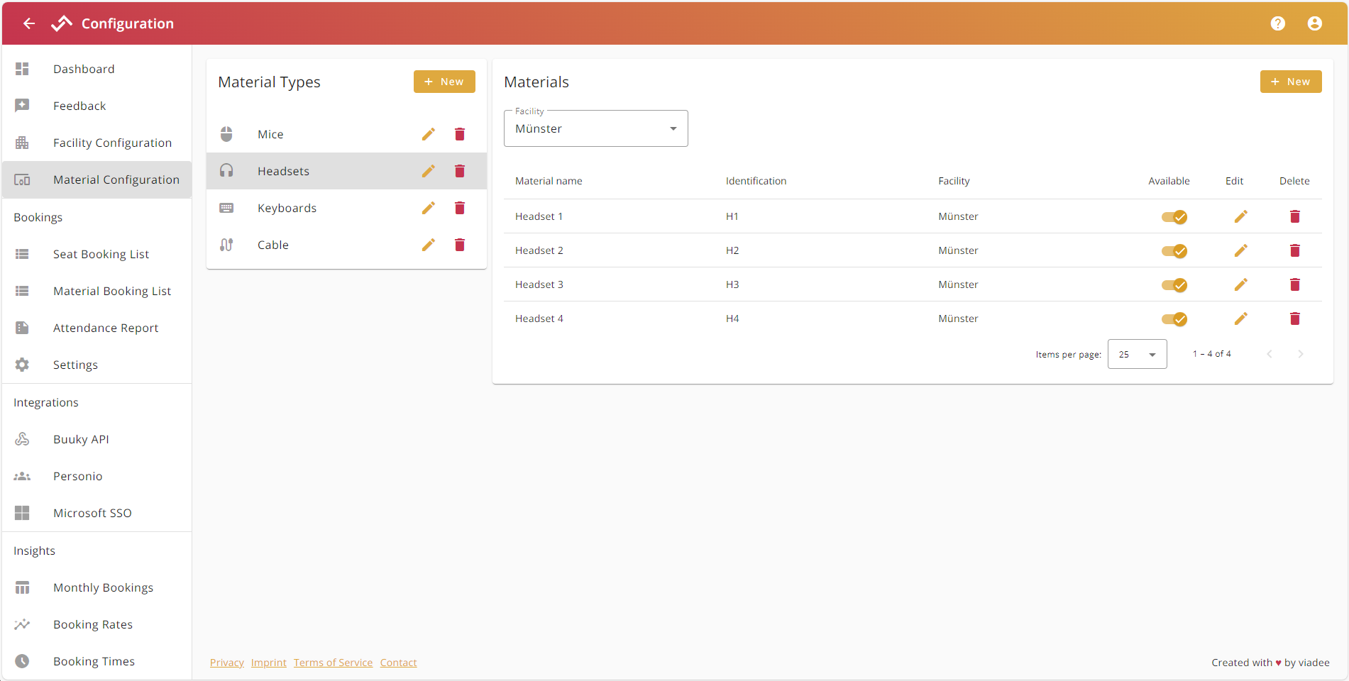 Material Configuration