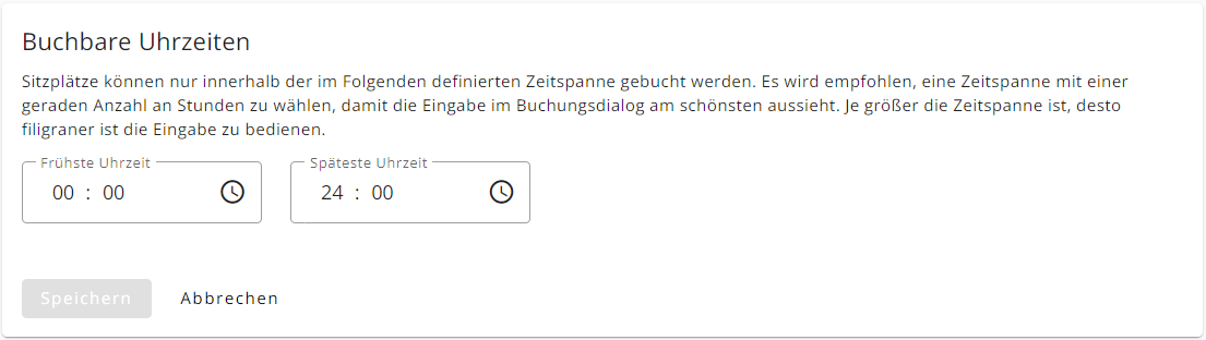 Buchbare Uhrzeiten