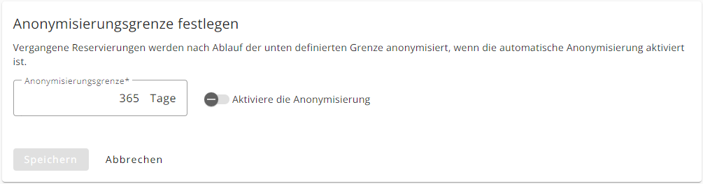 Anonymisierungsgrenze festlegen