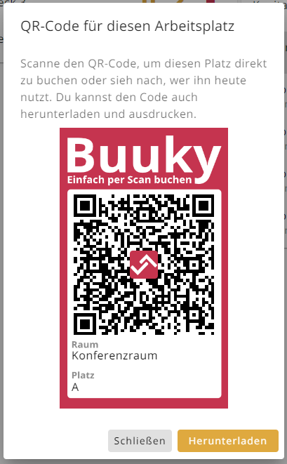 Sitzplatz QR-Code